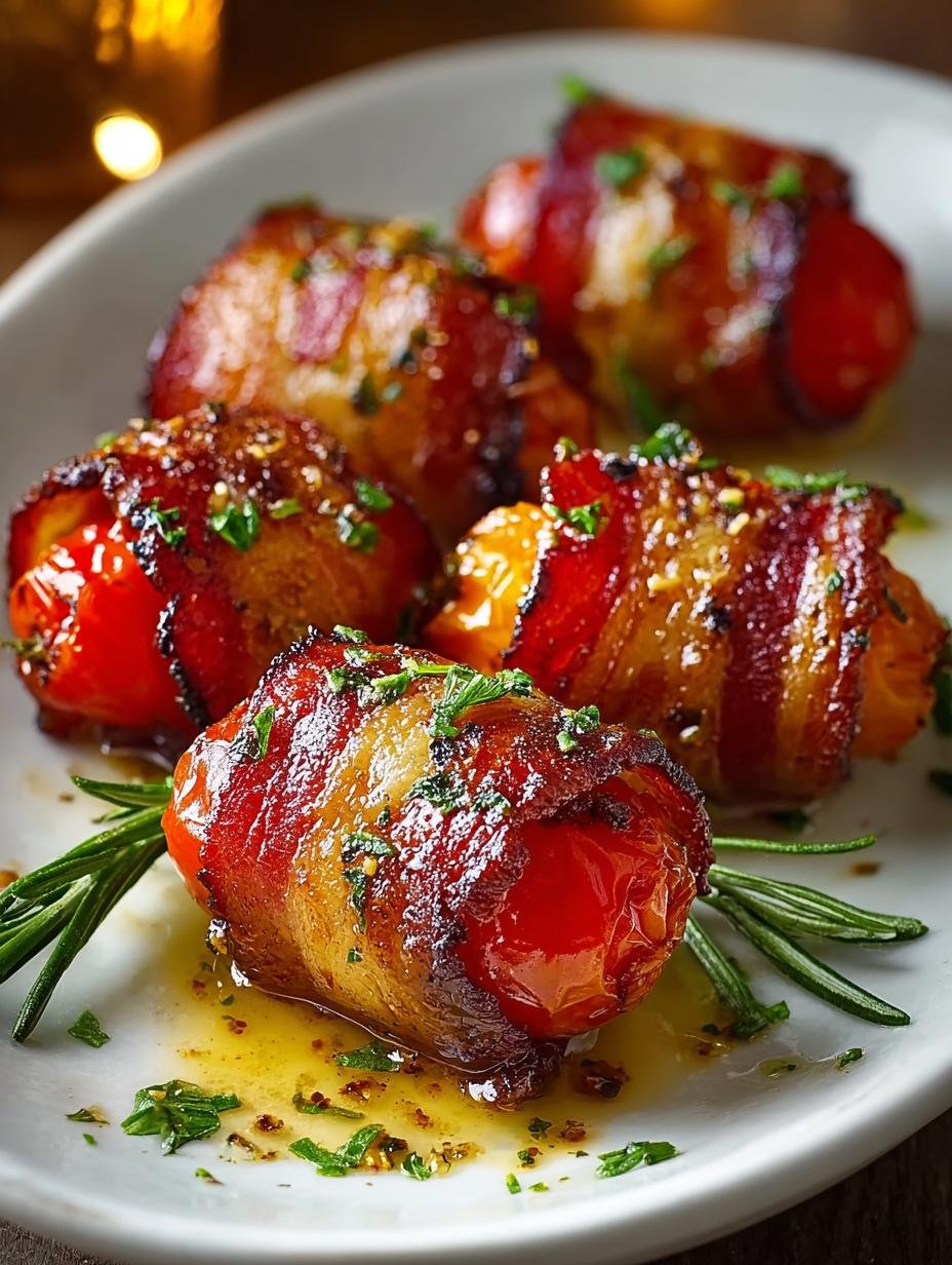 Bacon Wrapped Stuffed Peppadews