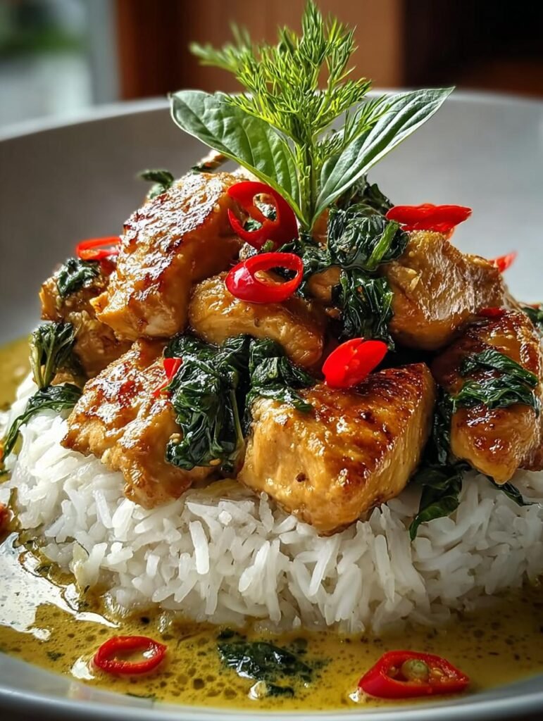 Basil Chicken with Coconut