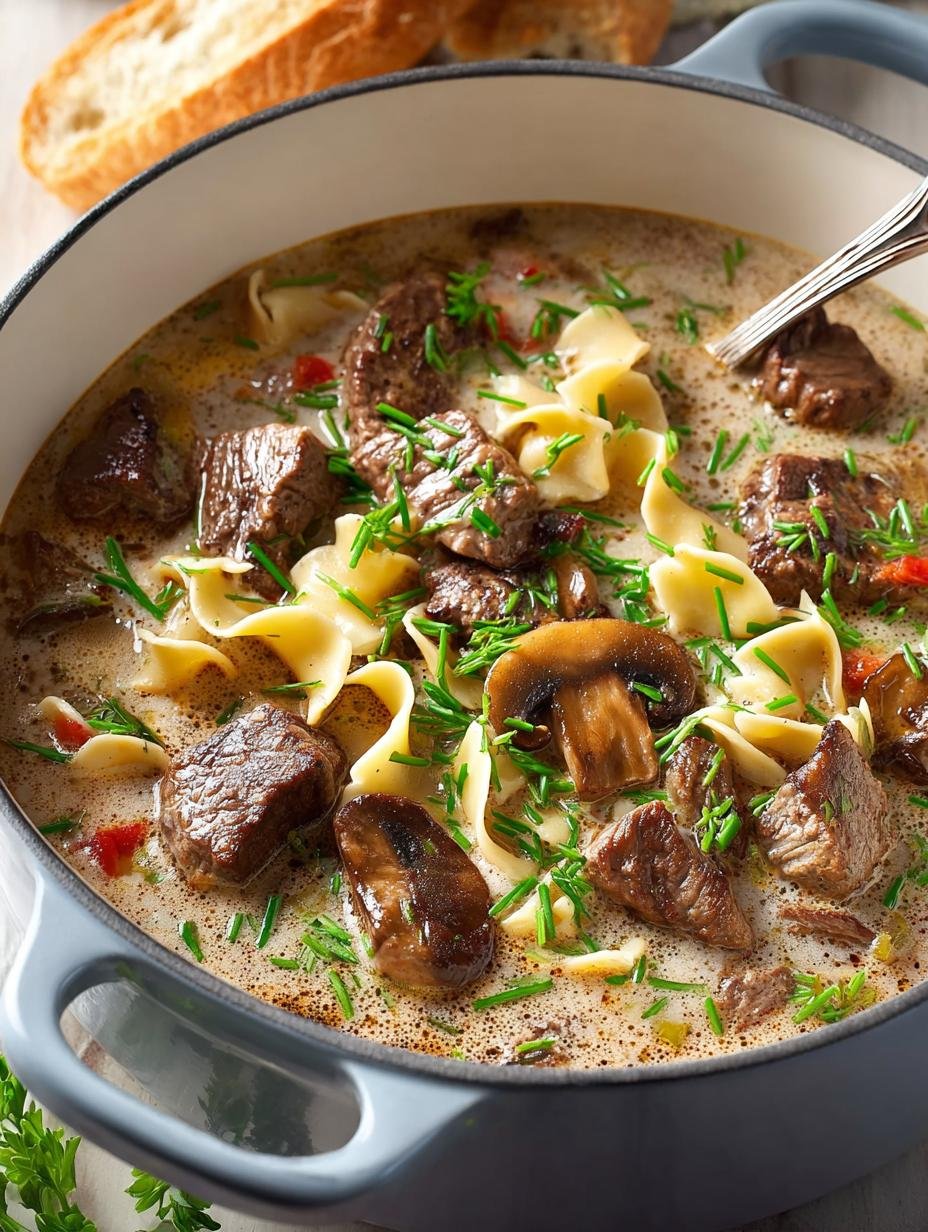Comforting Beef Stroganoff Soup Recipe for Cozy Evenings - Beef Stroganoff Soup - main visual representation