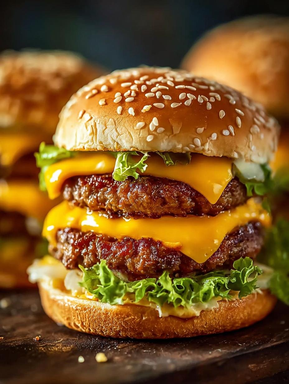 Delicious Big Mac Sliders ready to serve with toppings