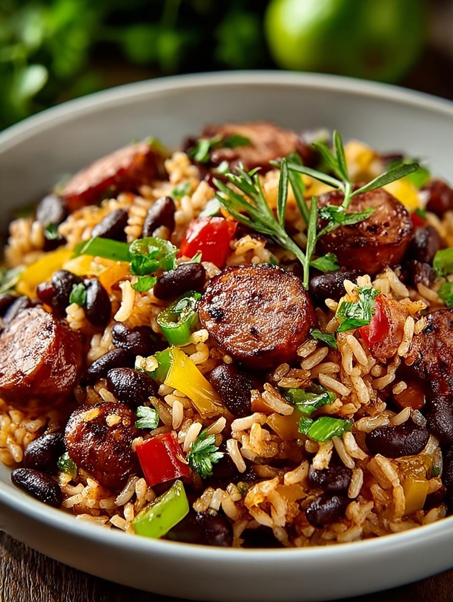 Black Beans Sausage Rice: A Comforting 30-Minute Delight - Black Beans Sausage Rice - additional detail