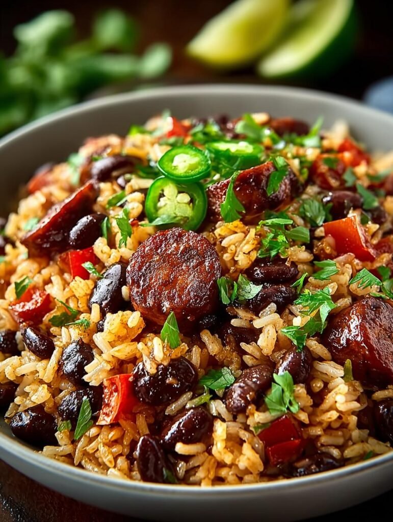 Black Beans Sausage Rice
