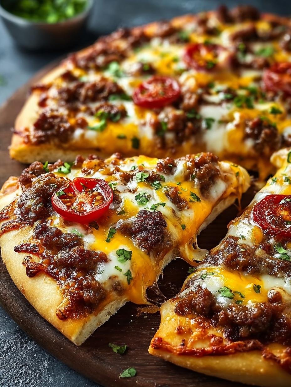 Cheeseburger Pizza