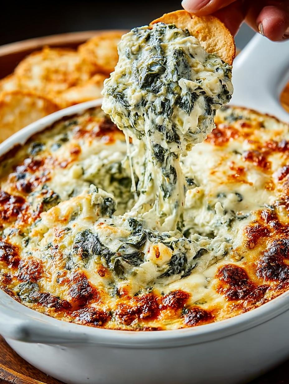 Cheesy Spinach Artichoke Dip