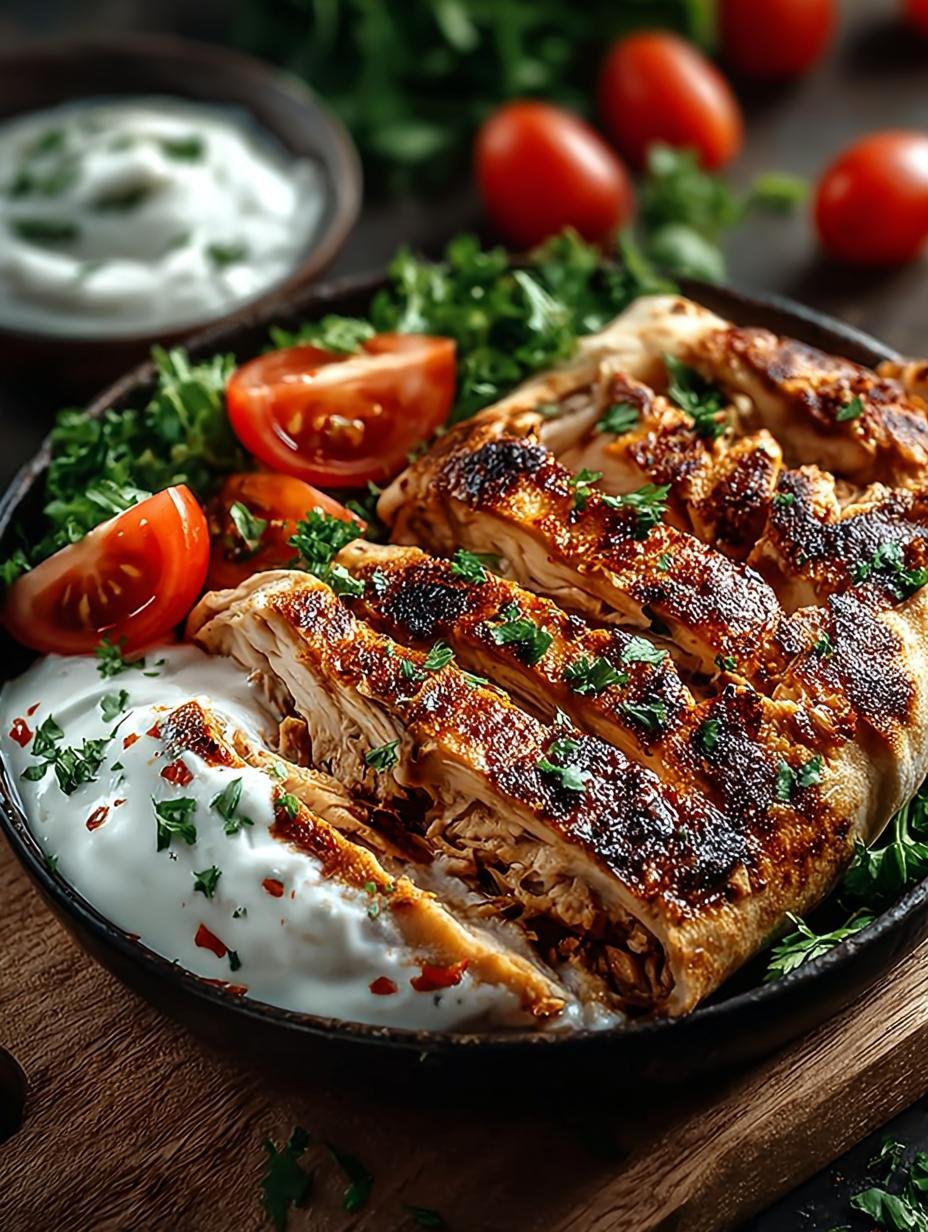 Chicken Shawarma with Creamy Garlic Sauce Delight - Chicken Shawarma with Creamy - additional detail