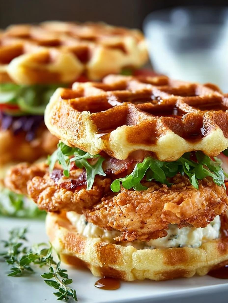 Delicious Chicken Waffle Sliders for Ultimate Snack Joy - Chicken Waffle Sliders - main visual representation
