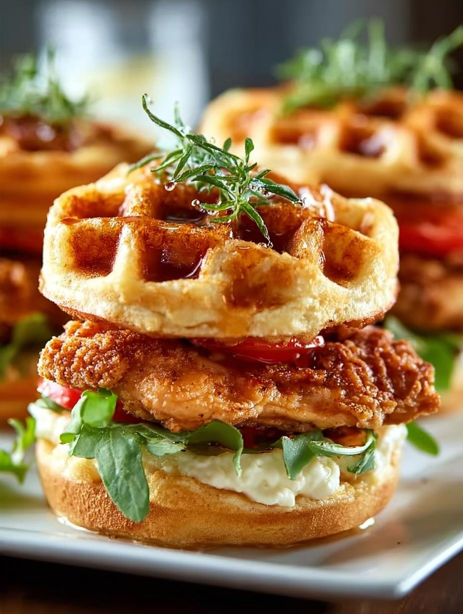 Delicious Chicken Waffle Sliders for Ultimate Snack Joy - Chicken Waffle Sliders - additional detail