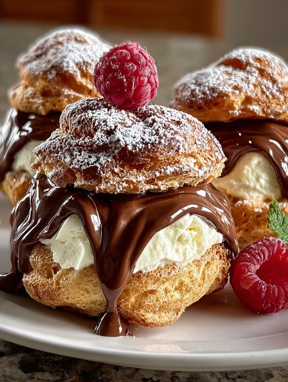 Chocolate Cream Puffs