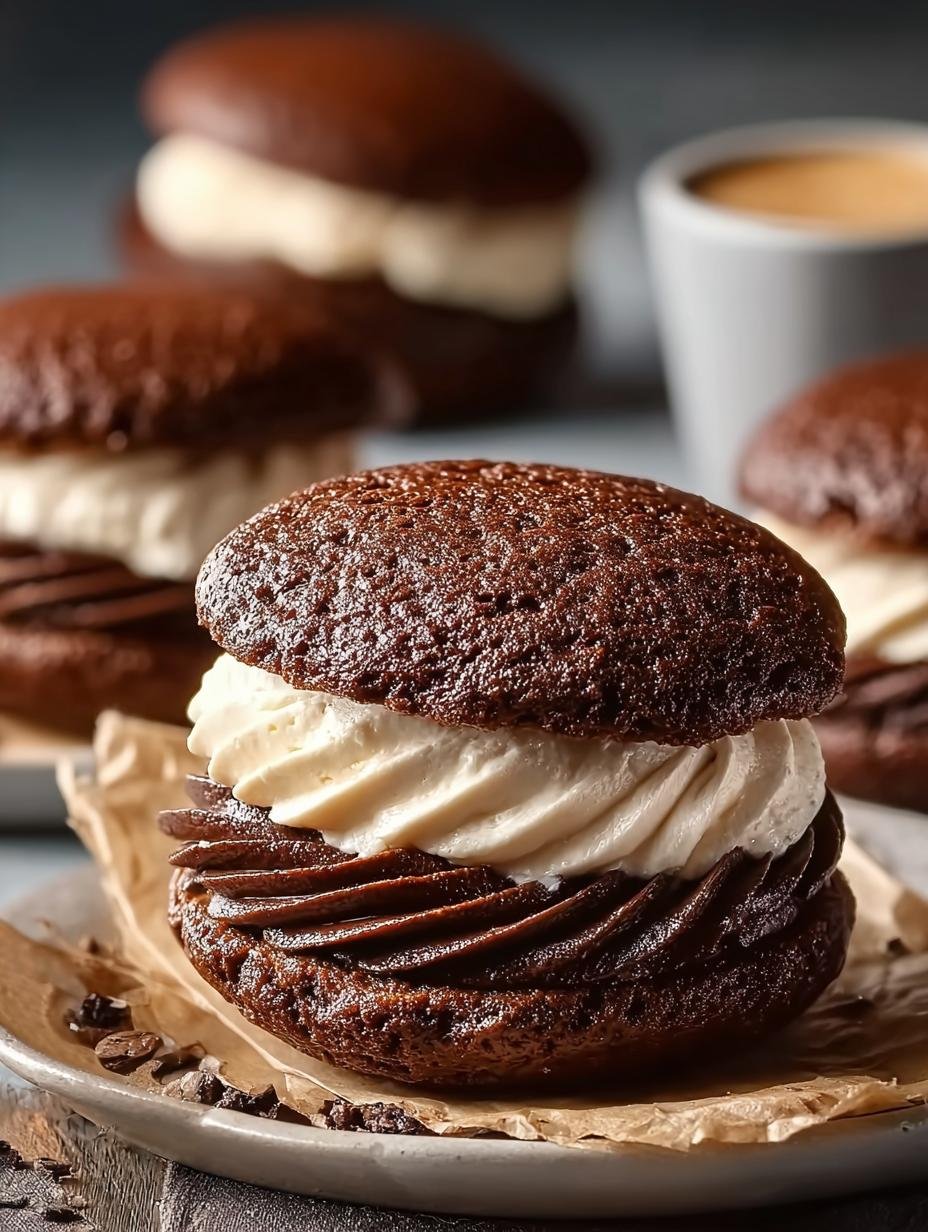 Coffee Chocolate Coffee Whoopie: 12 Delicious Treats - Coffee Chocolate Coffee Whoopie - additional detail