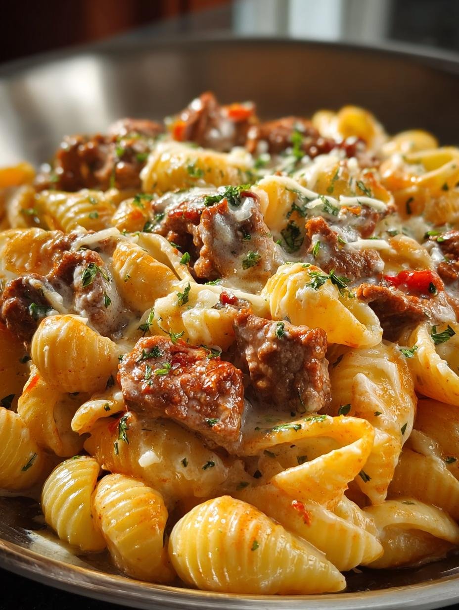 Creamy Beef Shells
