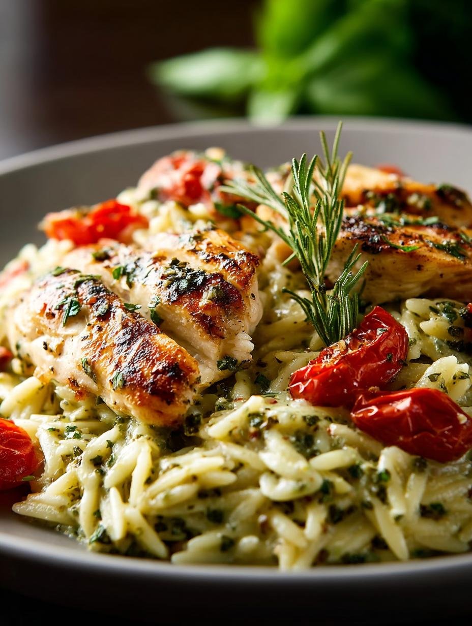 Creamy Pesto Chicken Orzo: 30-Minute Comfort Food Delight - Creamy Pesto Chicken Orzo - main visual representation