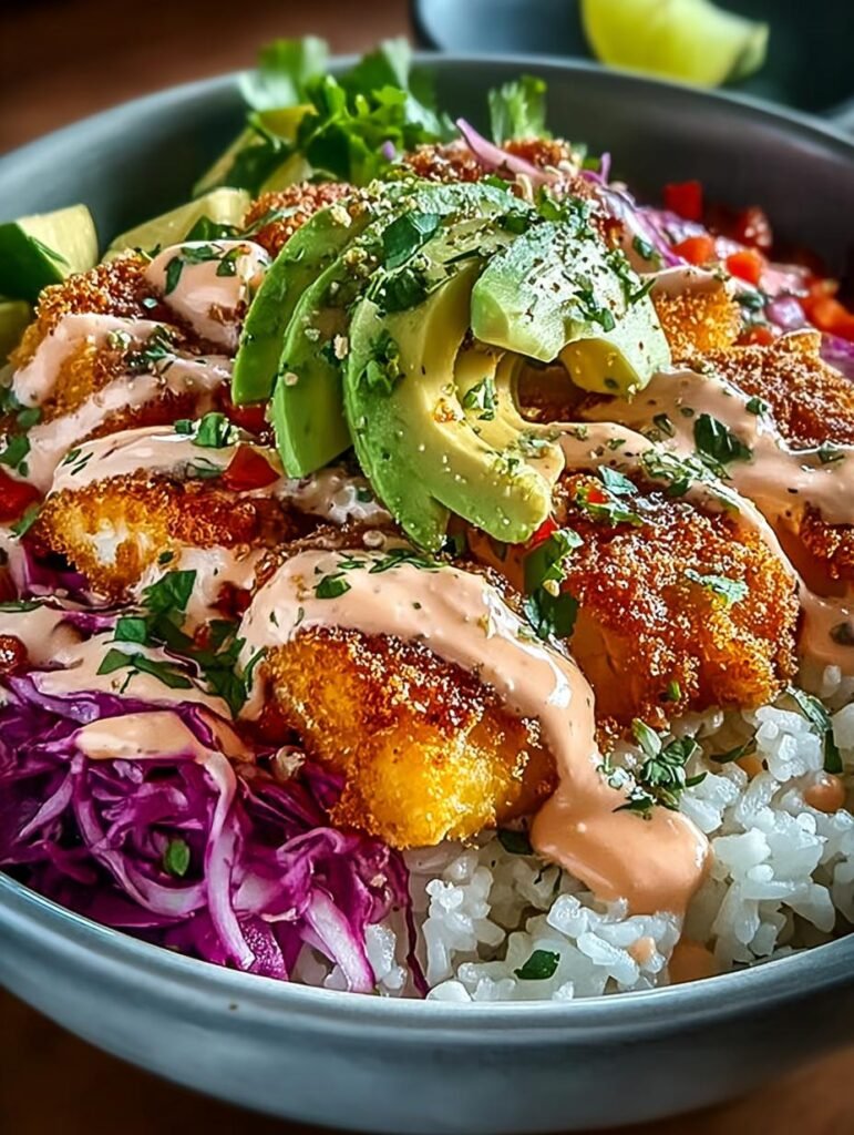 Crispy Fish Taco Bowls