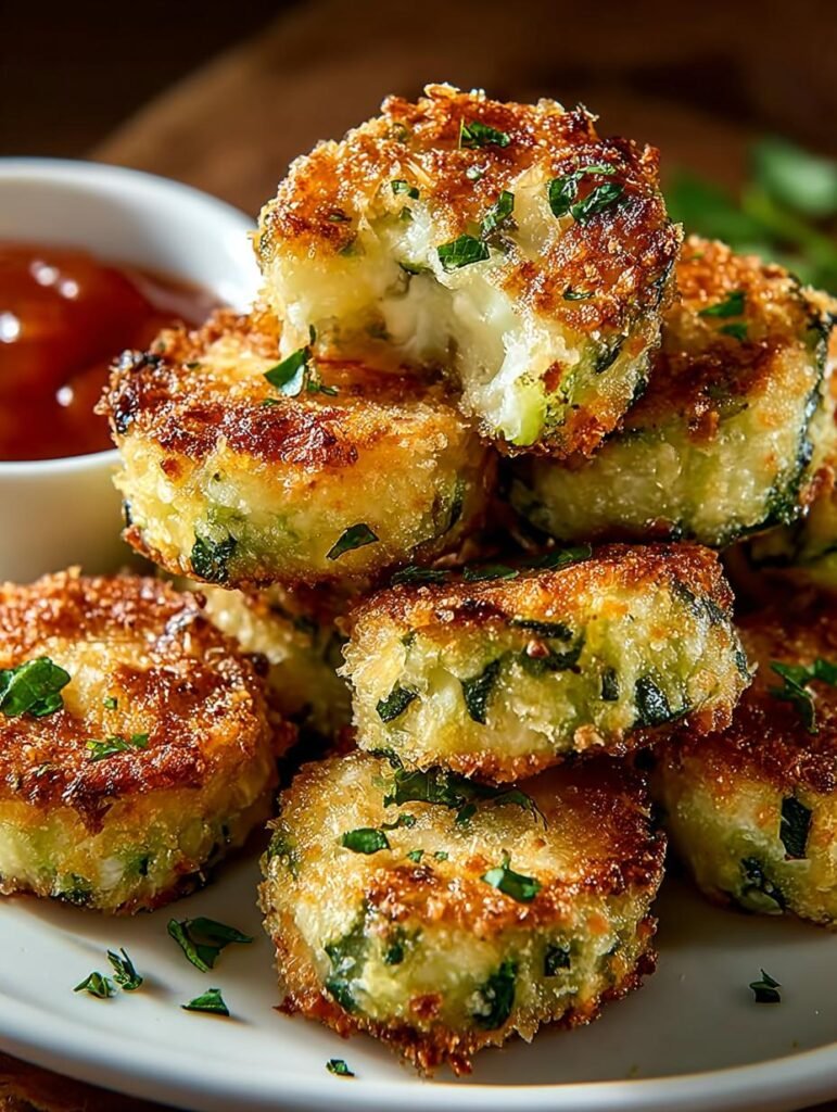 Crispy Zucchini Garlic Bites