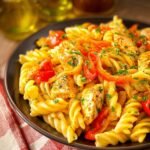 Crockpot Chicken Fajita Pasta