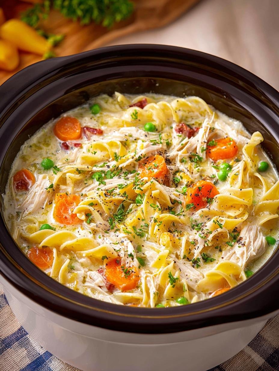 Crockpot Creamy Chicken Noodle: 7 Comforting Steps - Crockpot Creamy Chicken Noodle - main visual representation