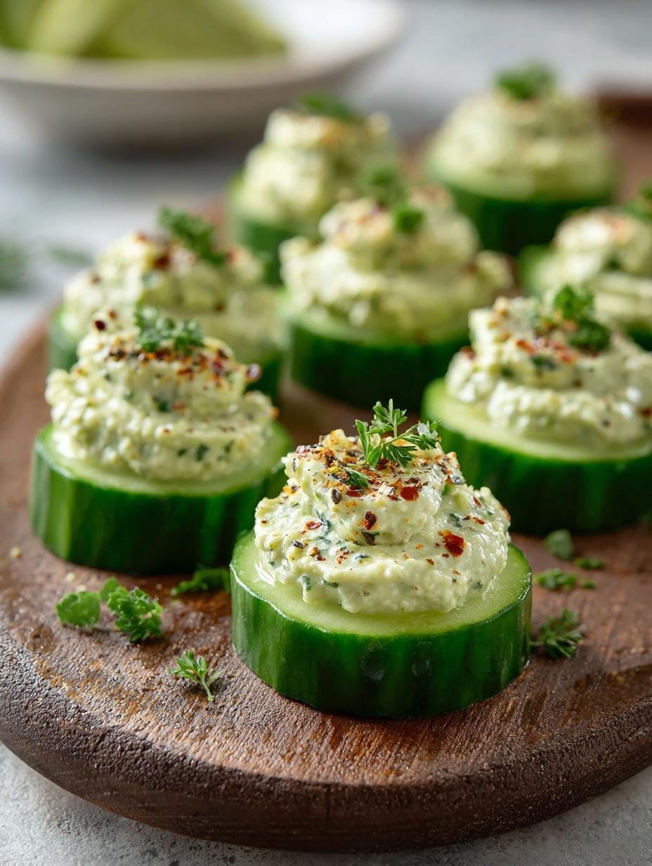 Cucumber Hummus Bites: 5 Easy and Healthy Appetizers - Cucumber Hummus Bites - additional detail