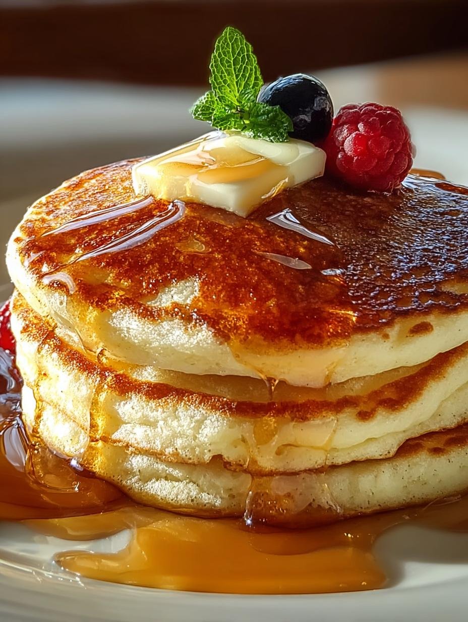 Fluffy Pancakes with Maple
