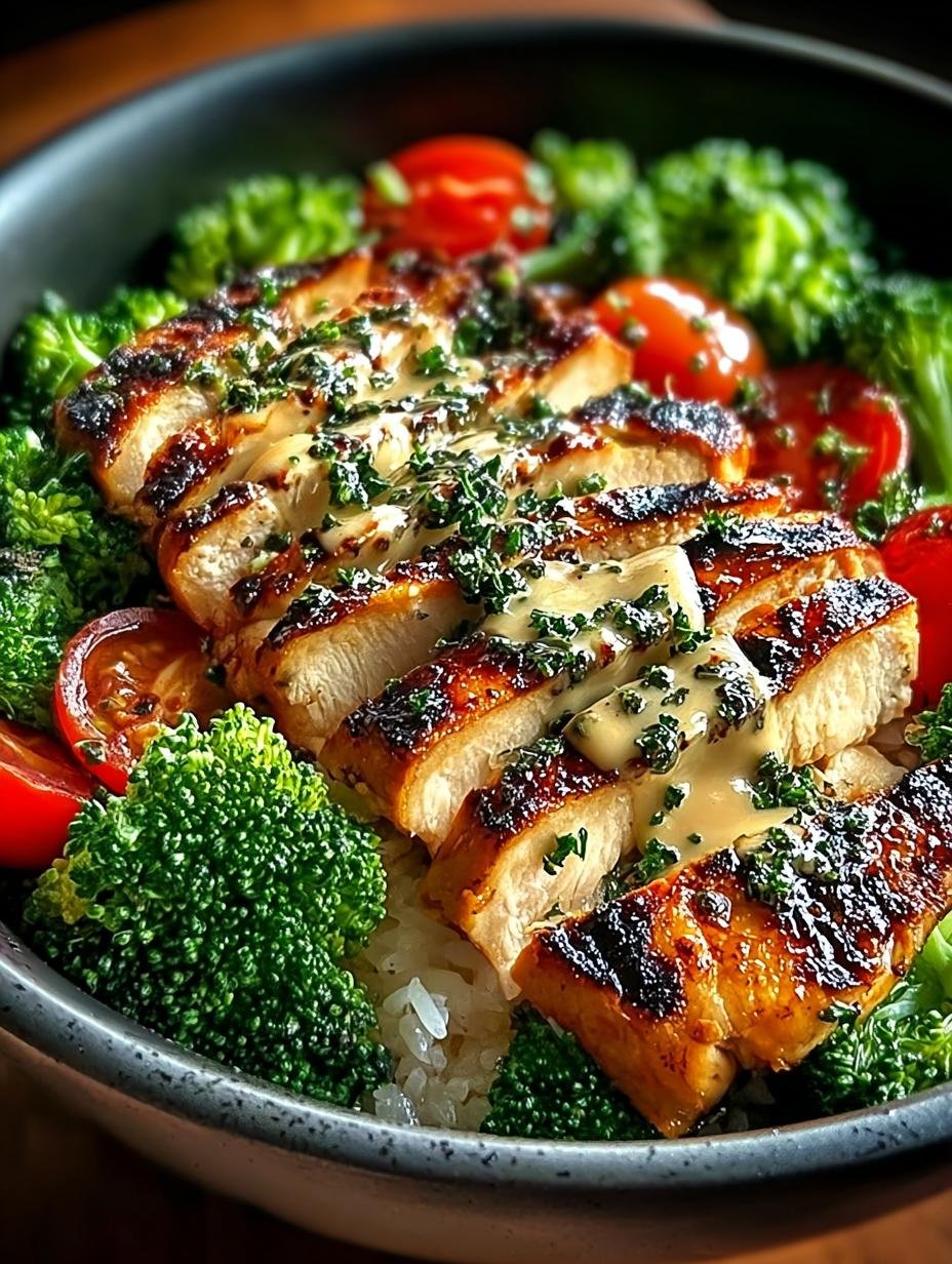 Grilled Chicken Broccoli Bowls