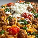 Ground Beef Orzo with