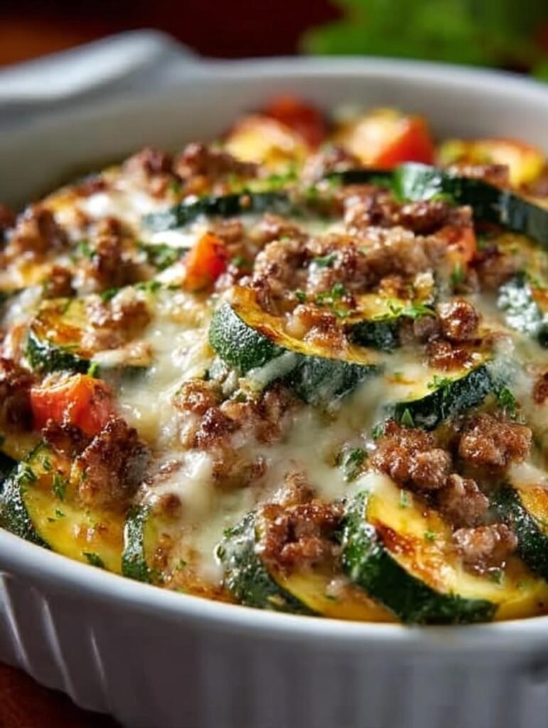 Ground Turkey Zucchini Casserole