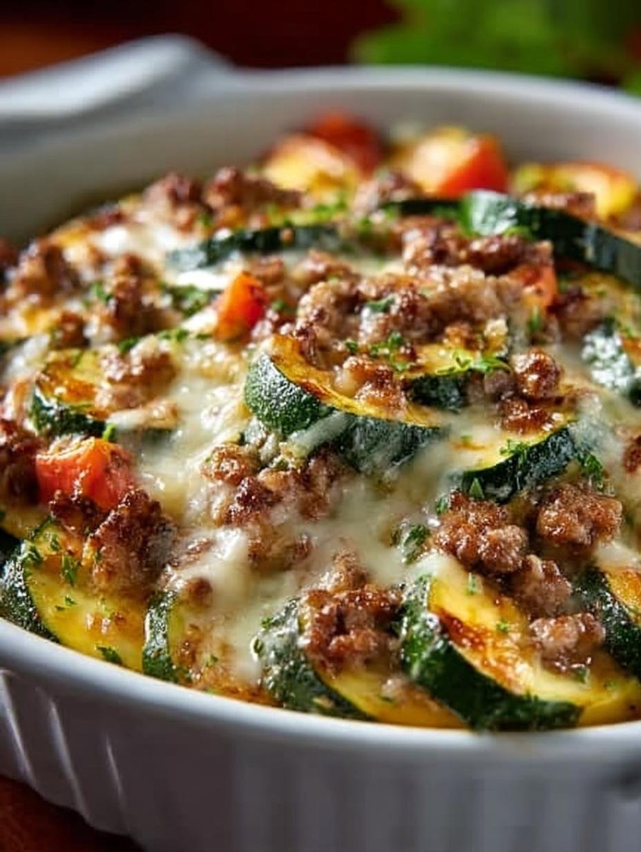 Ground Turkey Zucchini Casserole