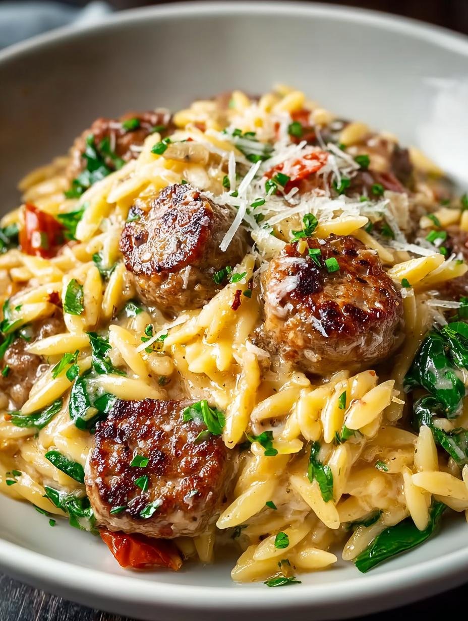 Creamy Italian Sausage Orzo for Cozy Dinners - Italian Sausage Orzo - additional detail