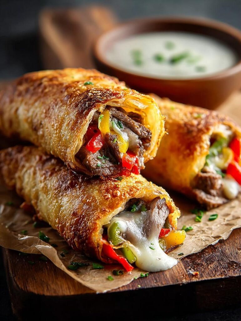 Keto Philly Cheesesteak Rolls