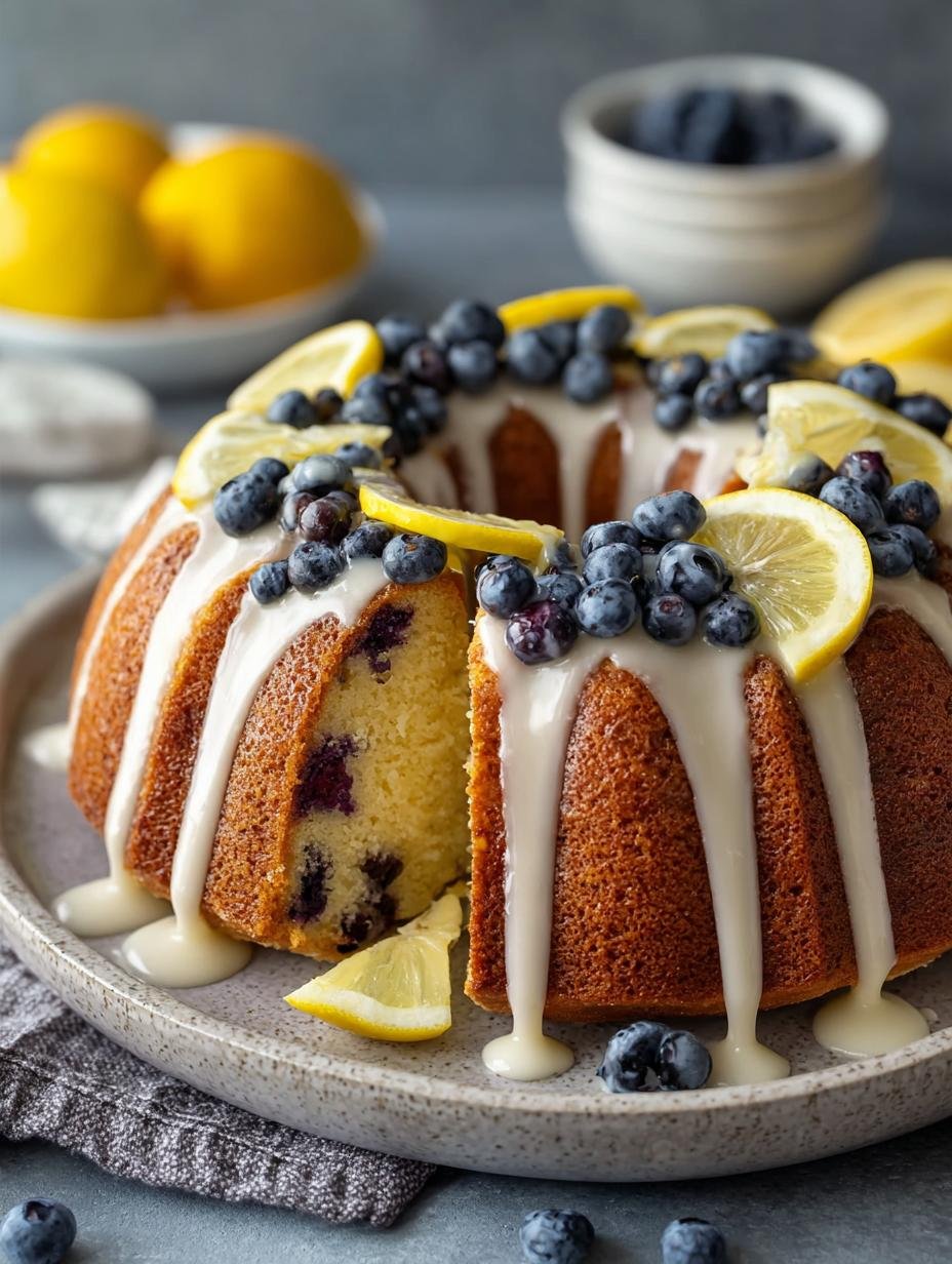 Lemon Blueberry Bundt Cake