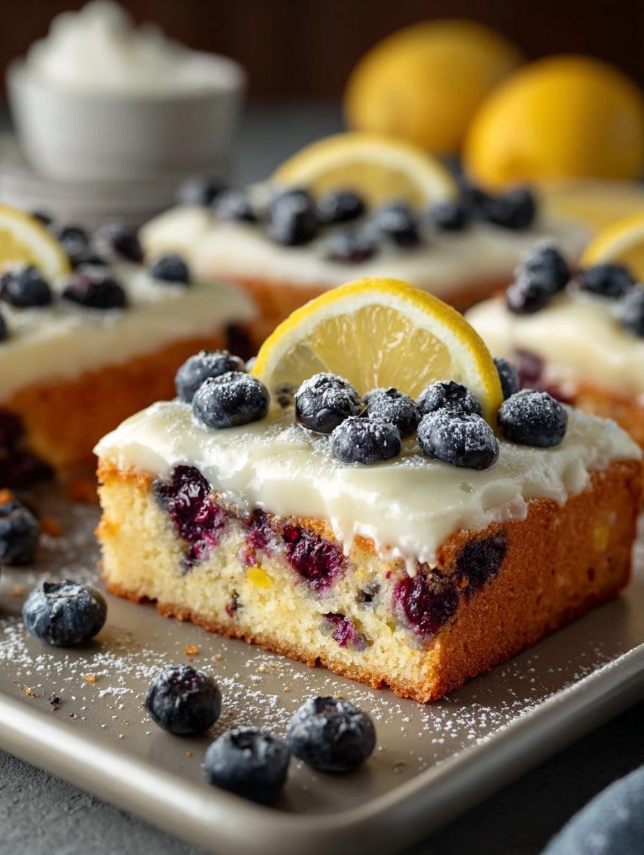 Lemon Blueberry Sheet Cake