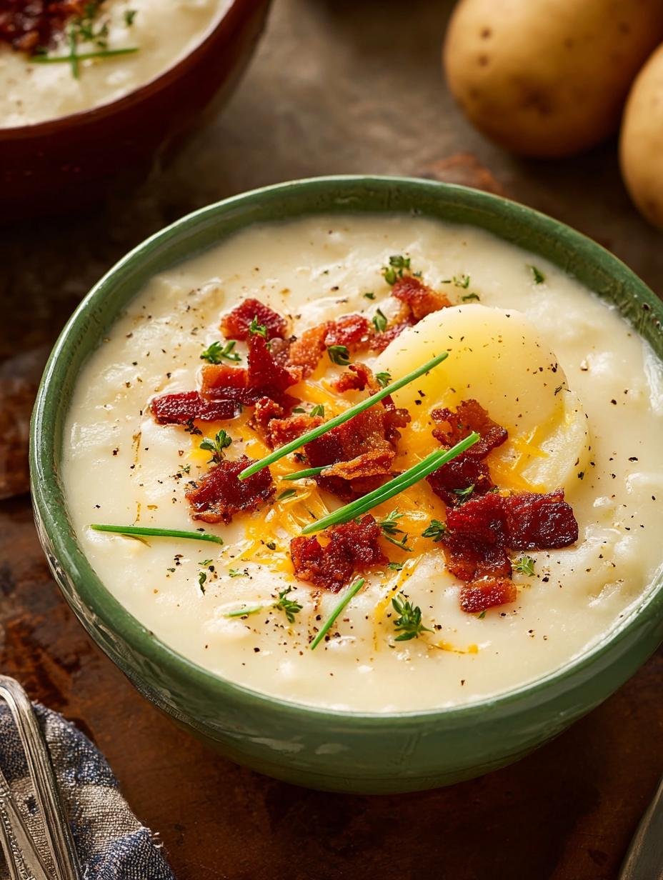 Old Fashioned Potato Soup: 4 Ingredients of Pure Comfort - Old Fashioned Potato Soup - additional detail