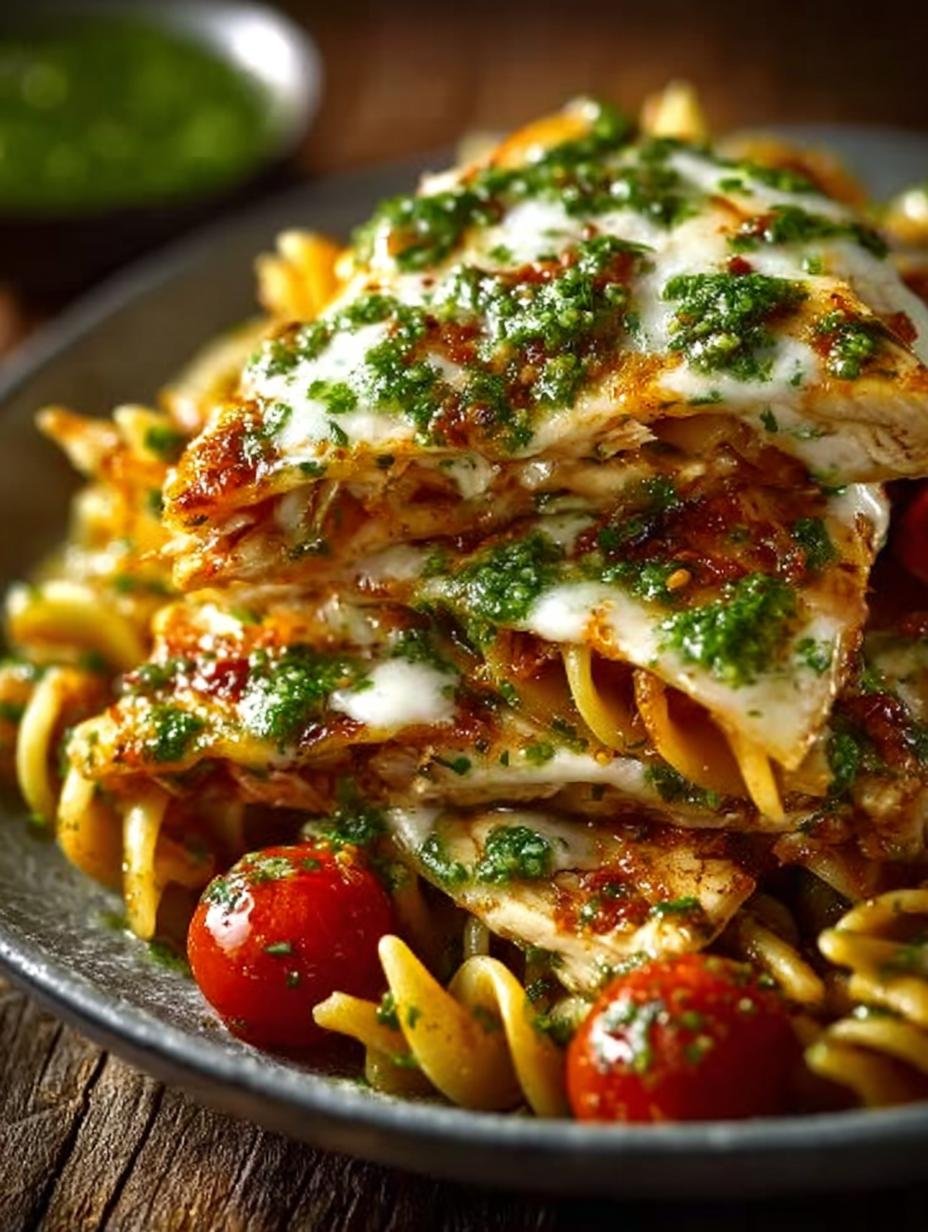 Delicious Pesto Caprese Pasta Salad for Summer Gatherings - Pesto Caprese Pasta Salad - additional detail