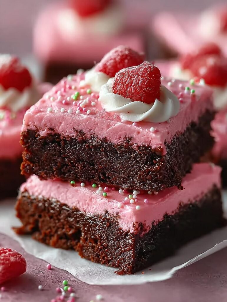 Pink Frosted Brownies Incredible