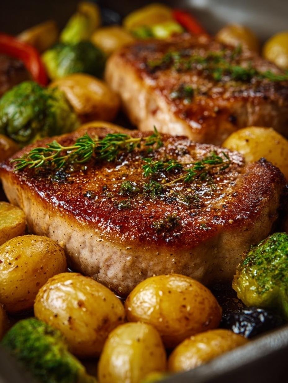 Pork Chops Sheet Pan: 4 Ingredients for a Quick Dinner - Pork Chops Sheet Pan - additional detail