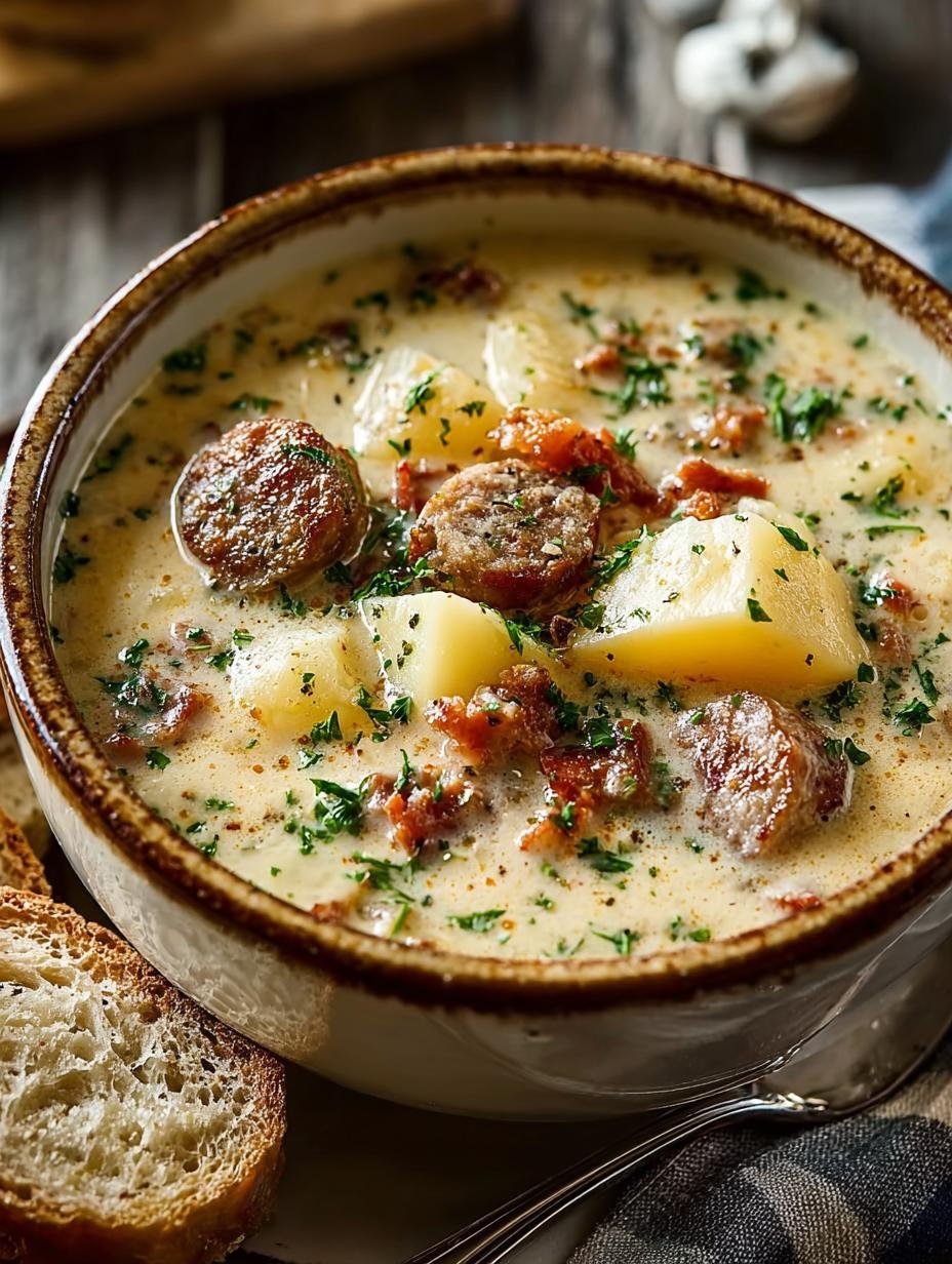 Delicious Potato Sausage Chowder for Cozy Nights - Potato Sausage Chowder - main visual representation