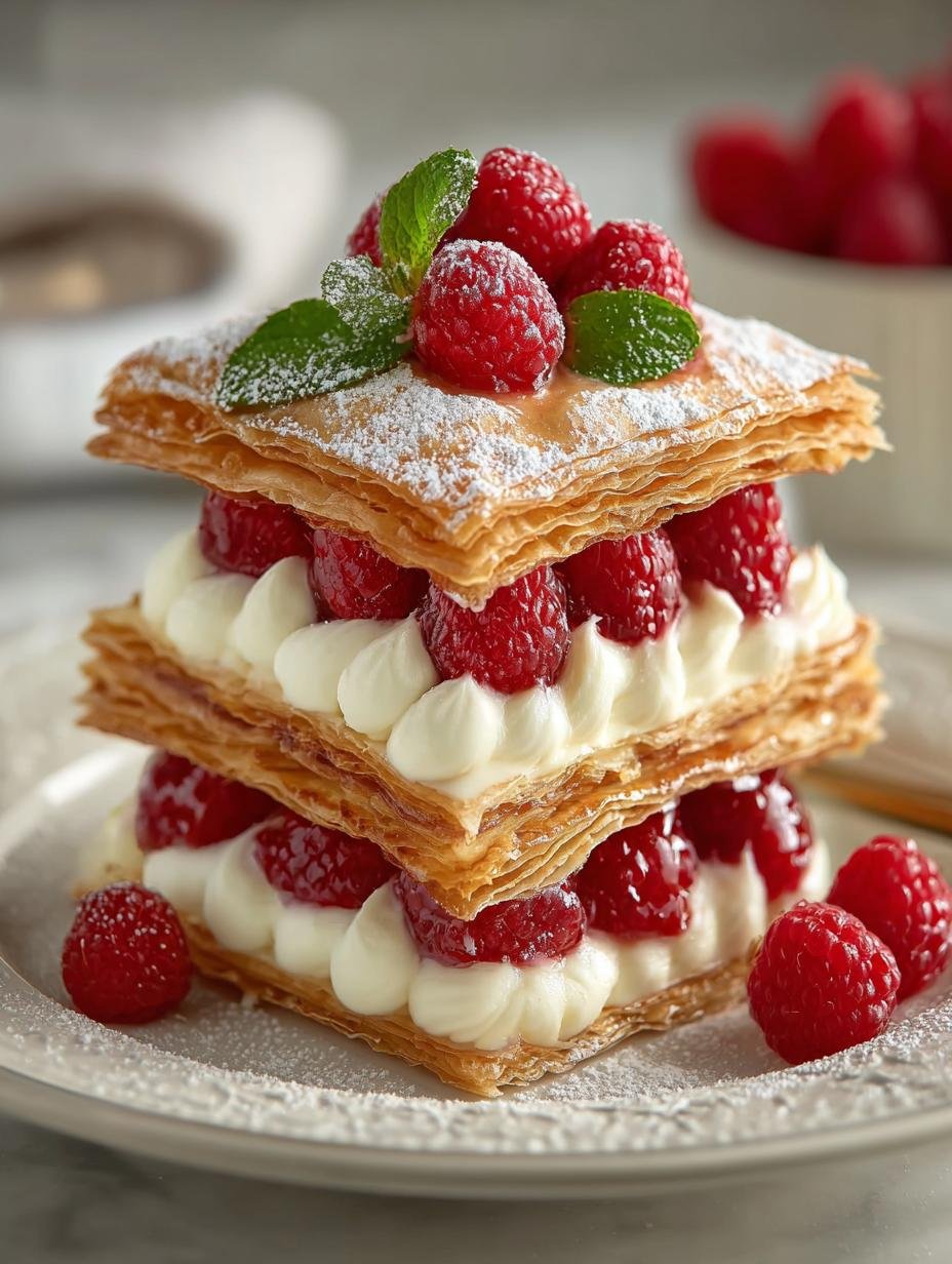 Raspberry Cream Napoleons: 7 Layers of Pure Delight - Raspberry Cream Napoleons - main visual representation