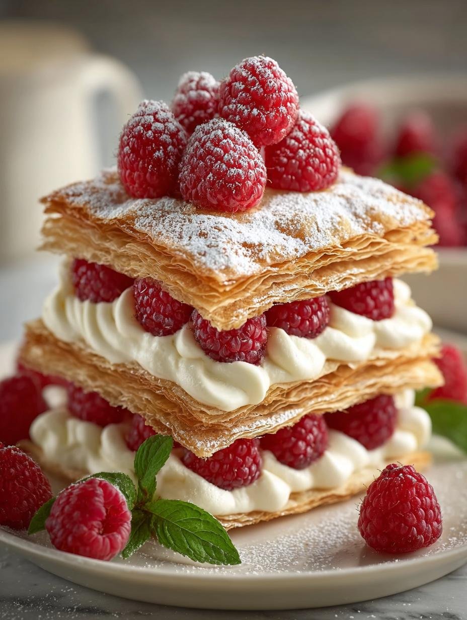 Raspberry Cream Napoleons