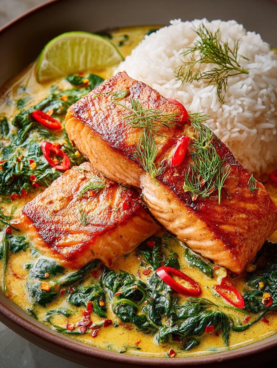 30-Minute Salmon Coconut Curry That Comforts Your Soul - Salmon Coconut Curry - main visual representation