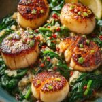 Seared Scallops with Spinach