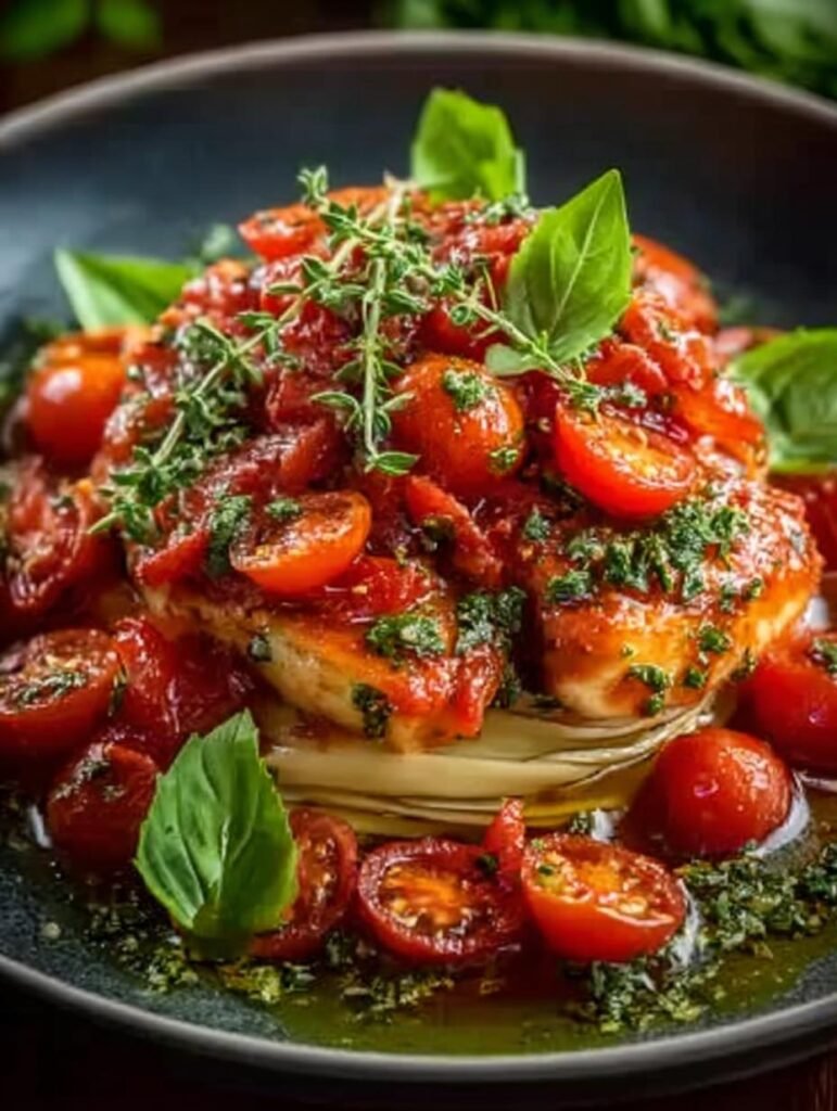 Slow Cooker Tomato Basil