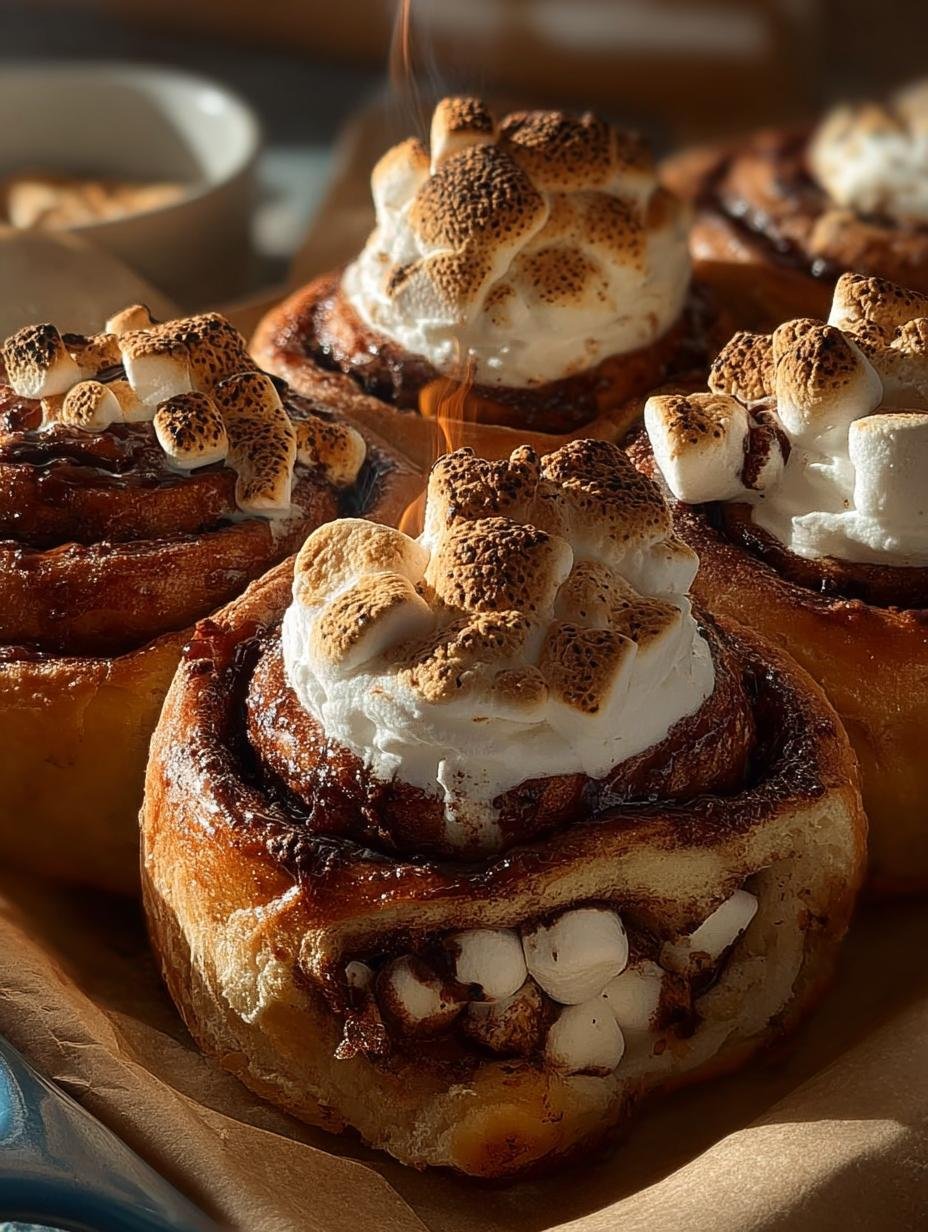 Smores Cinnamon Rolls: 12 Irresistible Winter Treats - Smores Cinnamon Rolls - additional detail