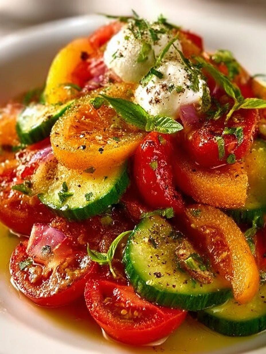 Delicious Southern Cucumber Tomato Salad for Summer - Southern Cucumber Tomato Salad - additional detail