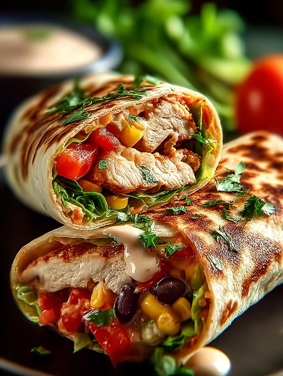 Delicious Southwest Chicken Wrap in 30 Minutes - Southwest Chicken Wrap - main visual representation