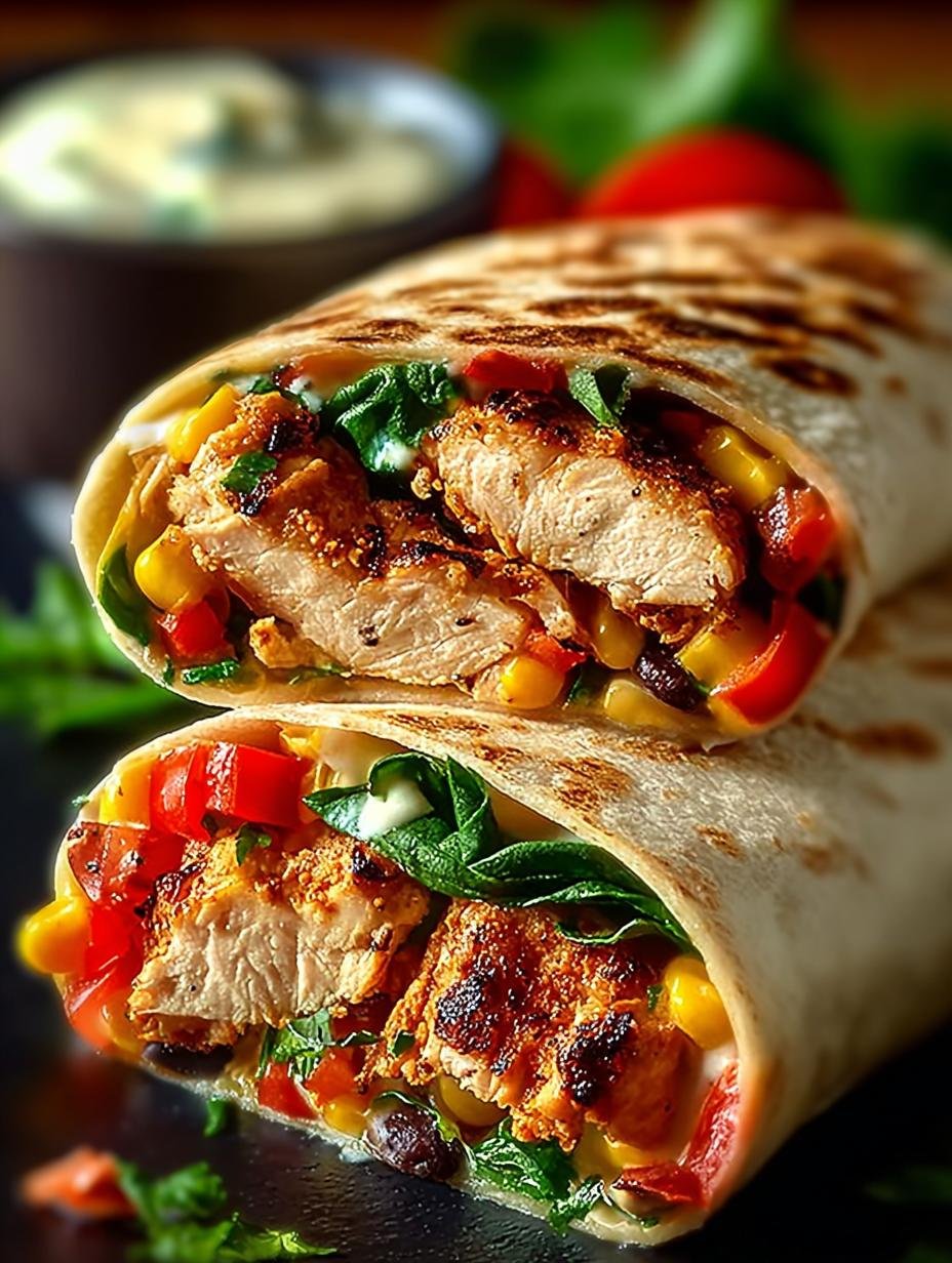 Delicious Southwest Chicken Wrap in 30 Minutes - Southwest Chicken Wrap - additional detail