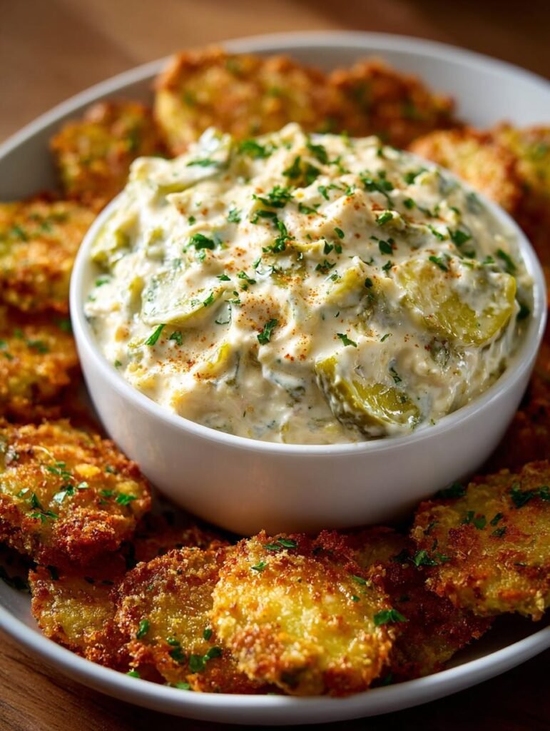 Spicy Fried Pickle Dip