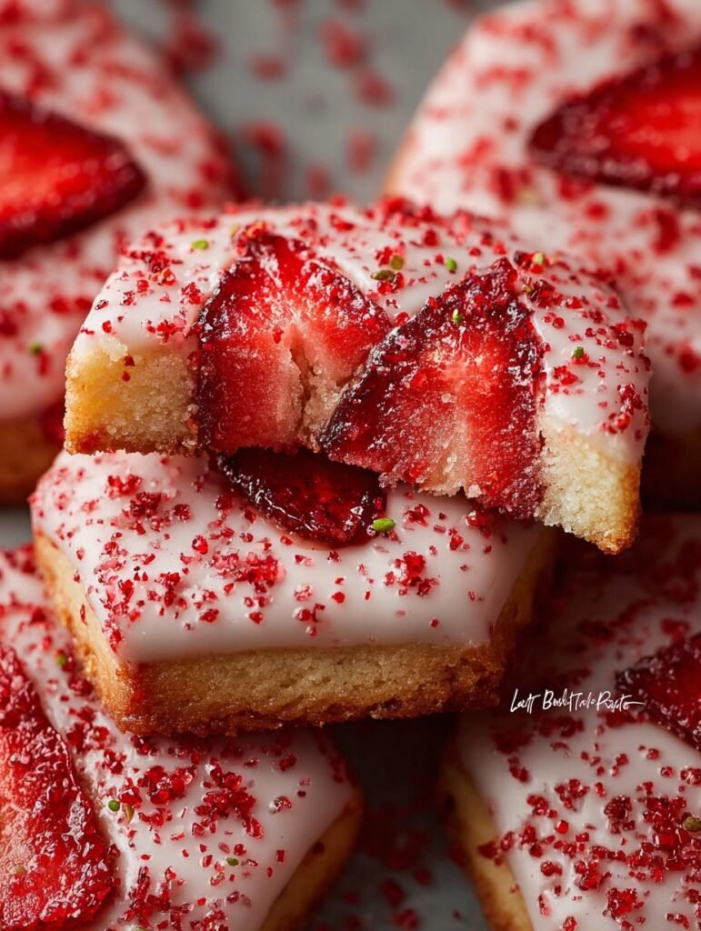 Strawberry Shortbread Cookies