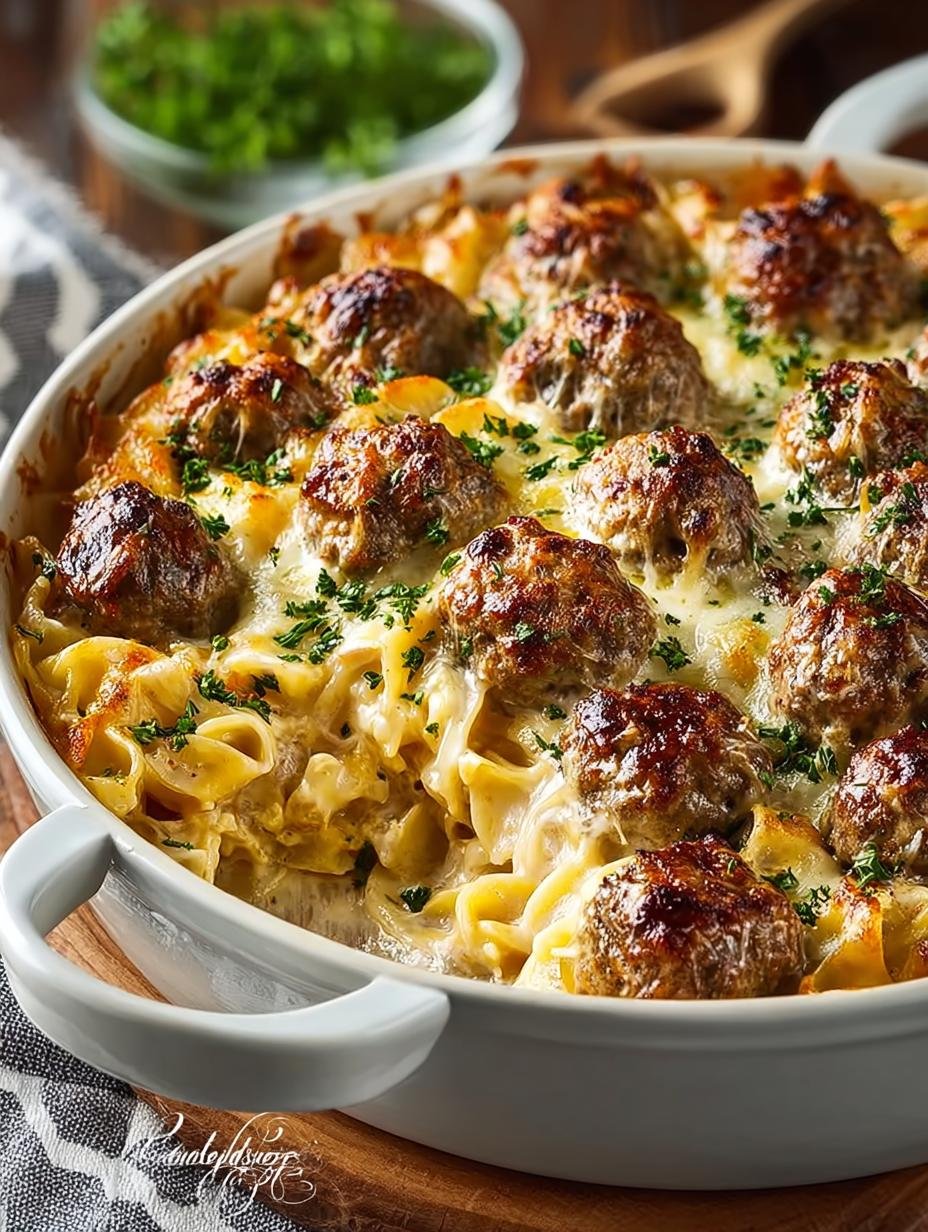 Delicious Swedish Meatball Pasta Bake for Cozy Nights - Swedish Meatball Pasta Bake - additional detail