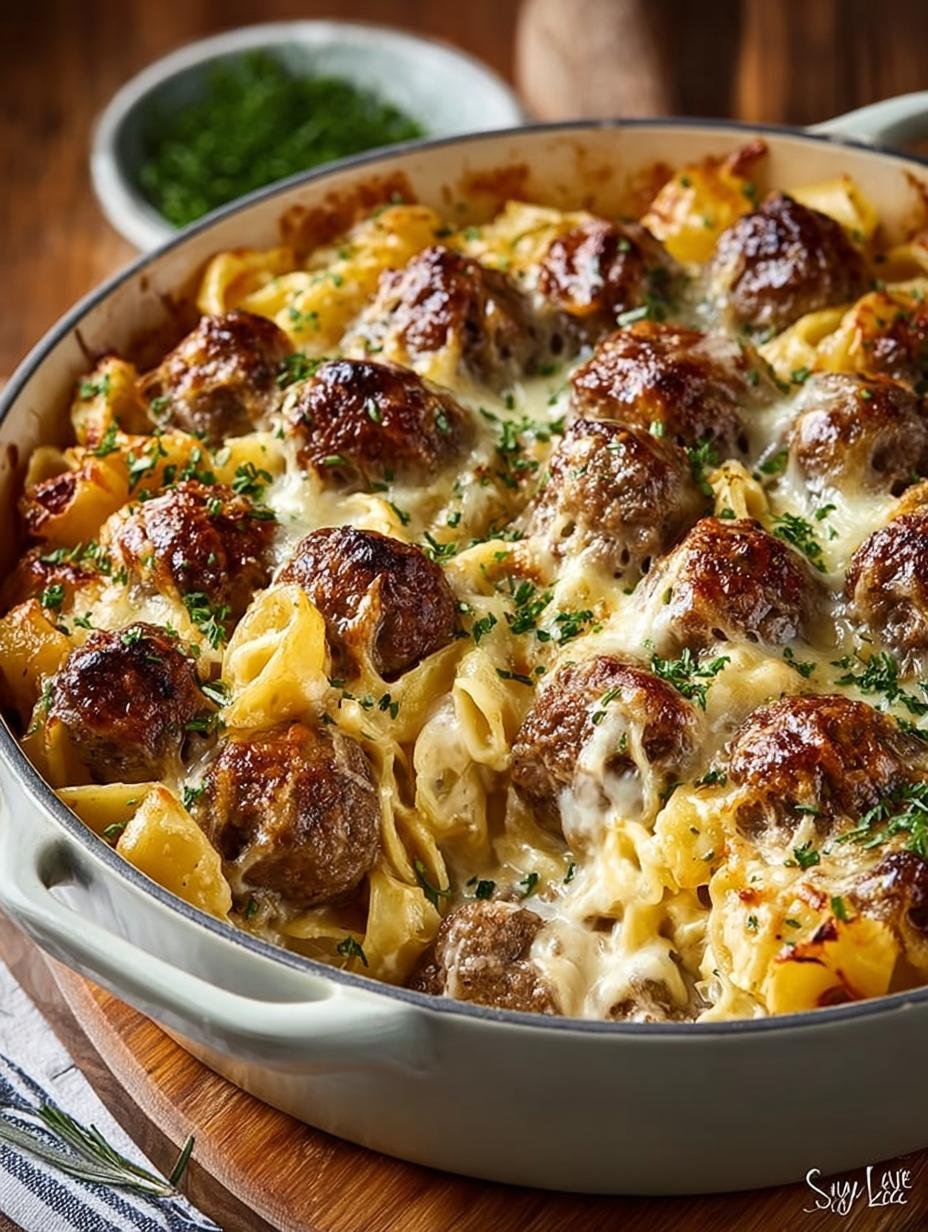 Swedish Meatball Pasta Bake