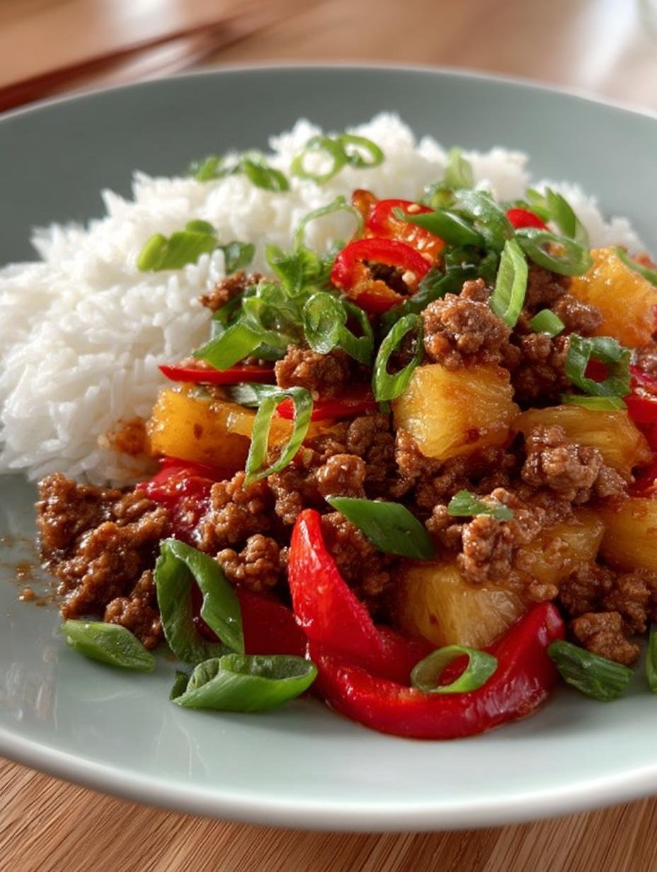 Teriyaki Ground Turkey Pineapple Rice Bowls in 30 Minutes - Teriyaki Ground Turkey Pineapple - additional detail