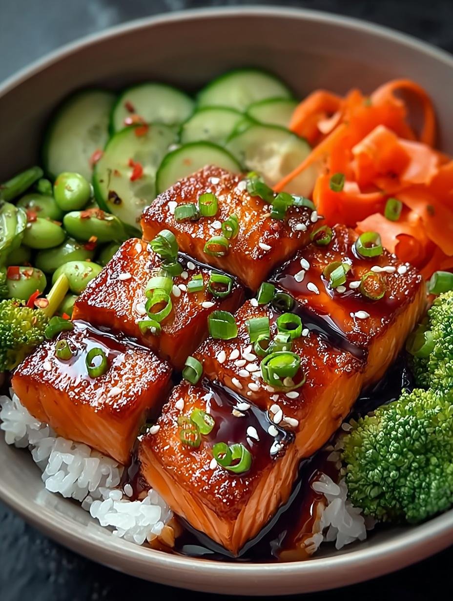 Savory Teriyaki Salmon Bowls for Healthy Dinner Bliss - Teriyaki Salmon Bowls - main visual representation