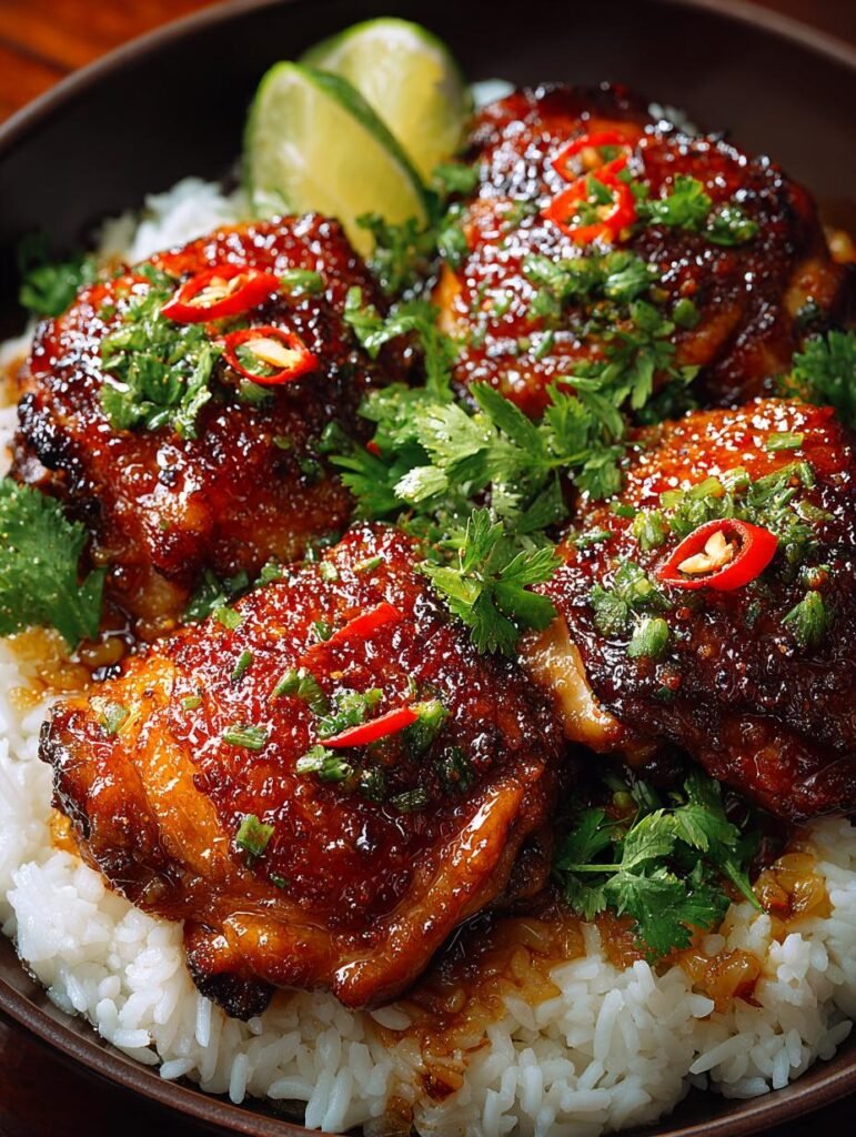 Thai Sticky Chicken Thighs